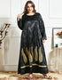 Black Plus Size Dubai Abaya for Women